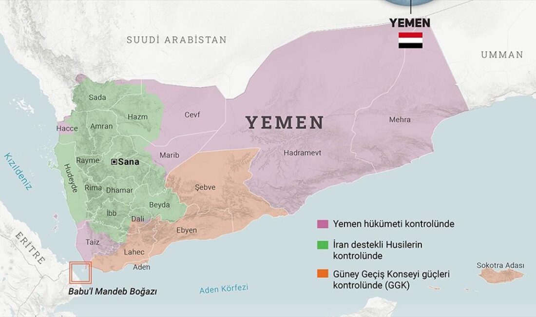 İç savaşın devam ettiği Yemen, nüfuz alanları açısından Suudi Arabistan'ın