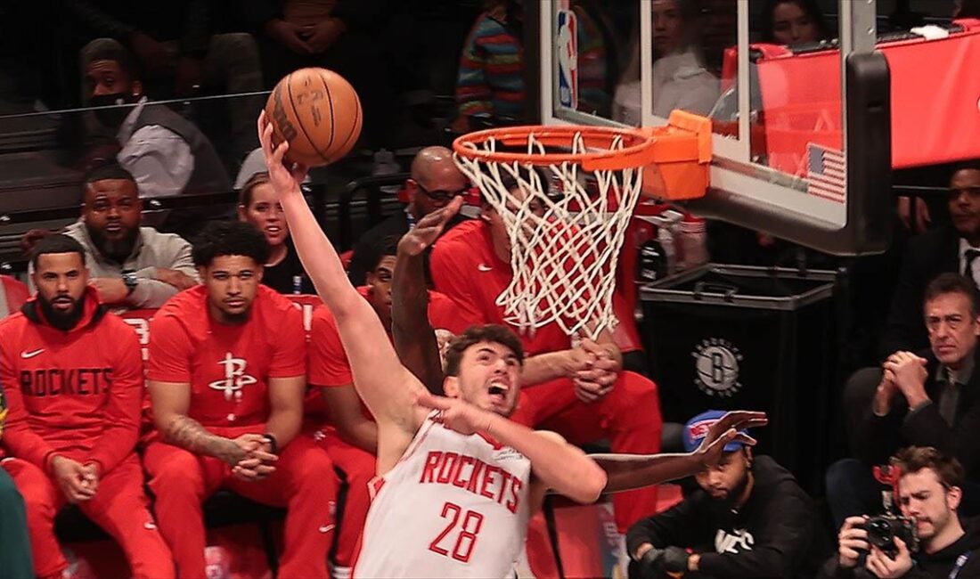Amerikan Basketbol Ligi'nde (NBA) milli oyuncu Alperen Şengün'ün forma giydiği