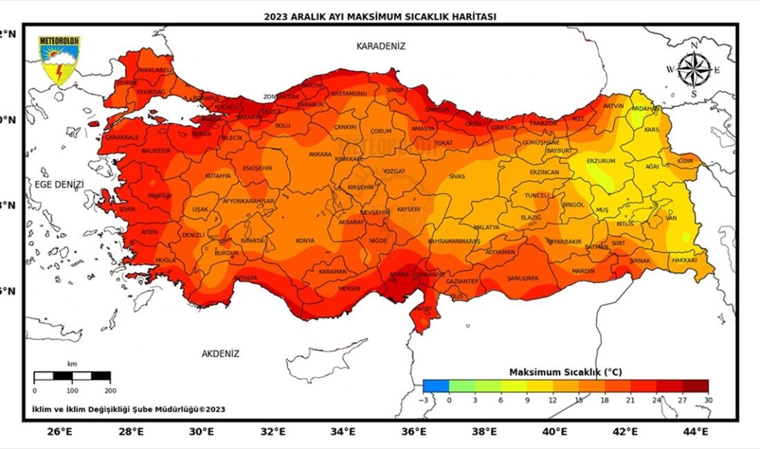 Türkiye genelinde, 2023 yılının aralık ayı, son 53 yılın en