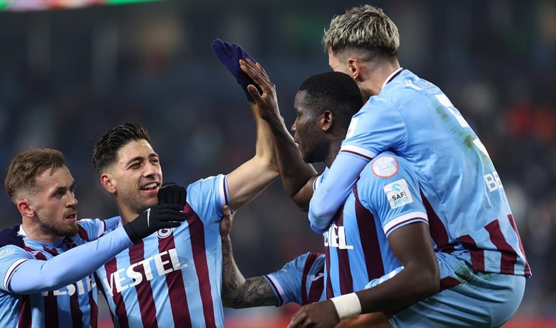 Trabzonspor, Trendyol Süper Lig'de 16. haftanın erteleme müsabakasında Yılport Samsunspor'u