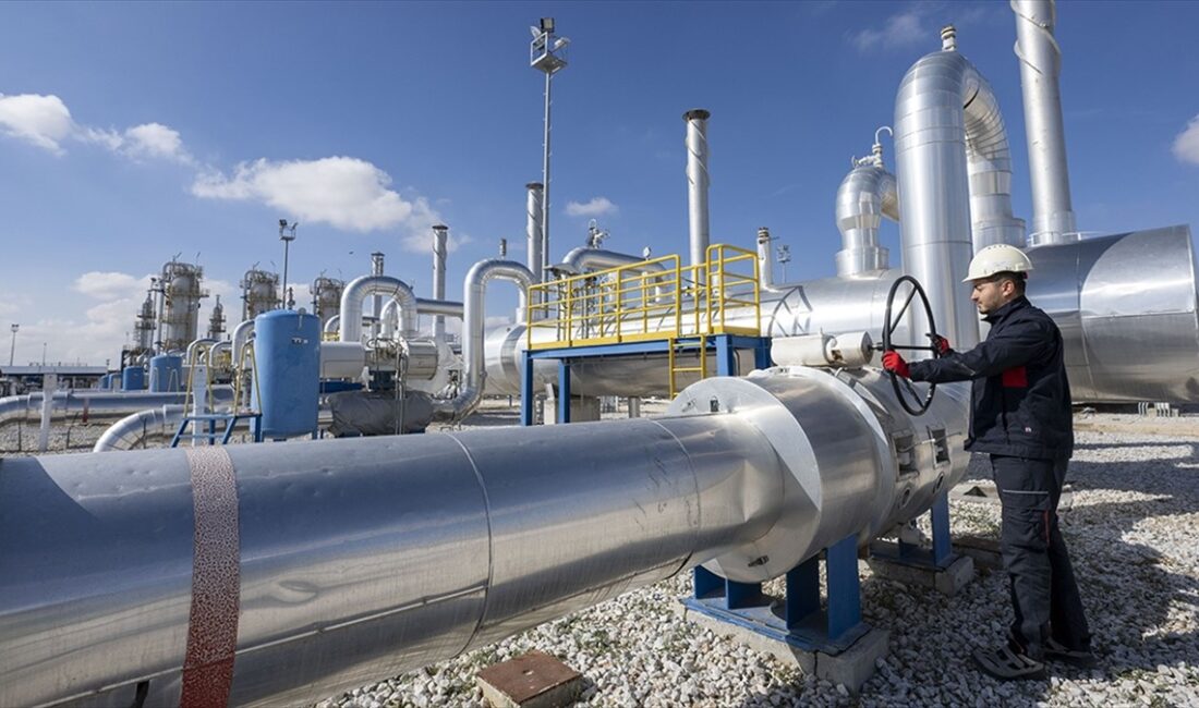 Türkiye'nin doğal gaz sistemine giren toplam miktar, 2023'te önceki yıla