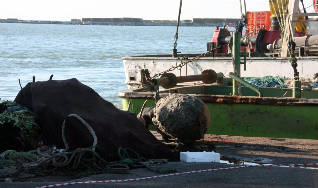 ZONGULDAK (AA) – Ereğli Limanı Bozhane mevkisinde balık&ccedil;ılar, ağlarına top