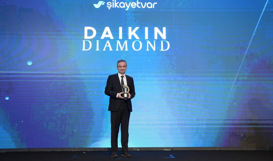 İSTANBUL (AA) – Daikin Türkiye, "Şikayetvar A.C.E. Awards" kombi kategorisinde