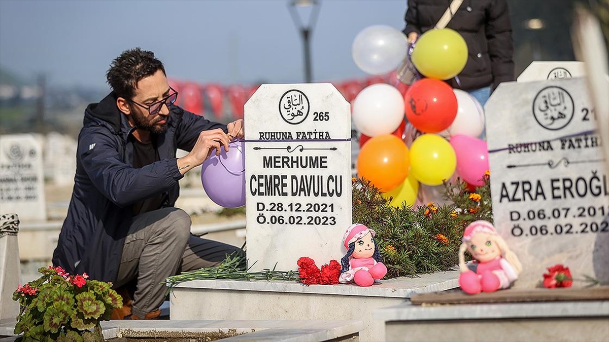 Hatay'da, 6 Şubat depremlerinde hayatını kaybeden çocukları anmak için bir