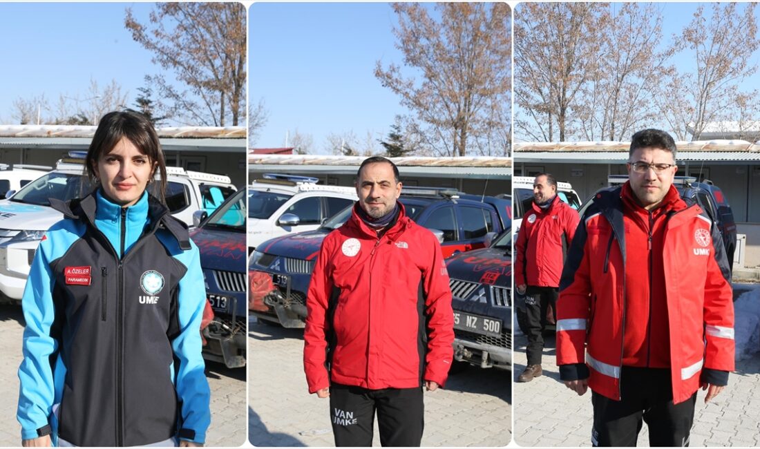 Kahramanmaraş merkezli depremlerde görev alan Van İl Sağlık Müdürlüğünde görevli