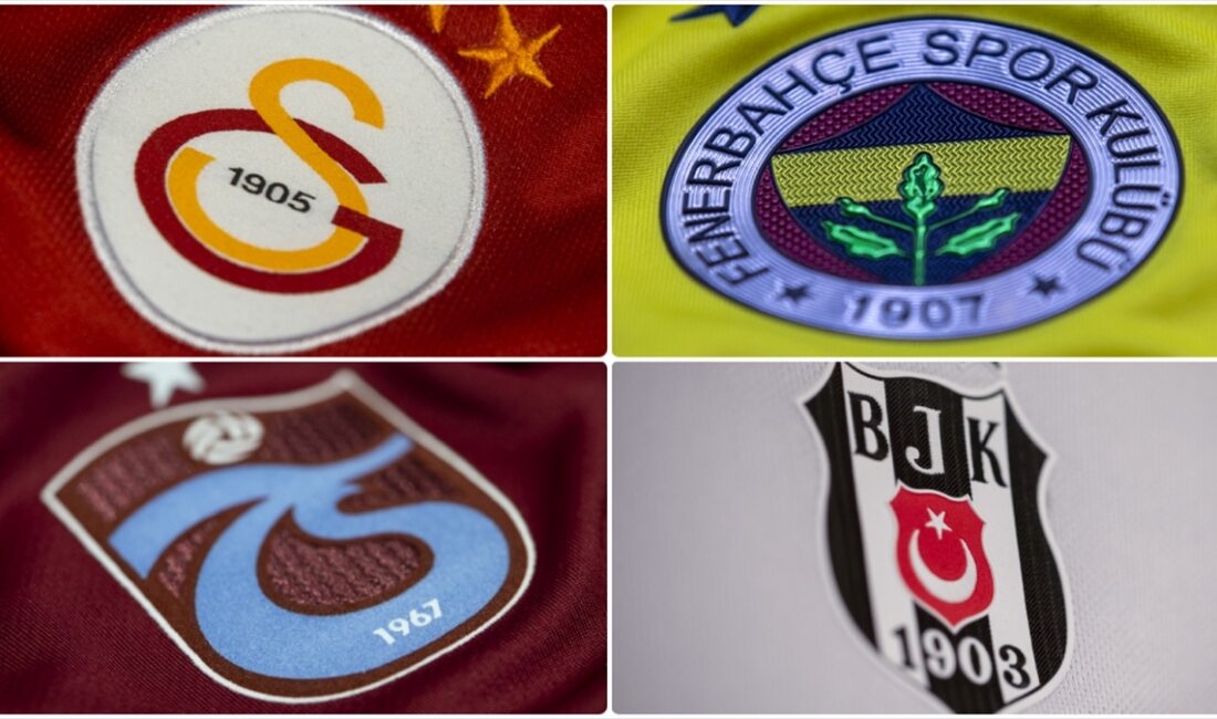 Trendyol Süper Lig'in "Dört Büyükler"i Beşiktaş, Trabzonspor, Galatasaray ve Fenerbahçe,
