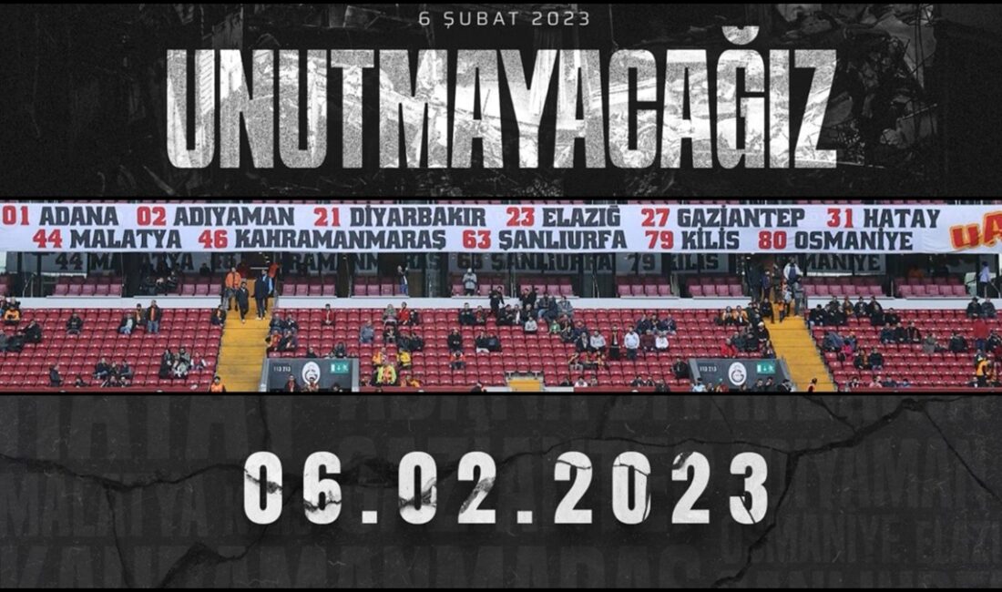 Galatasaray, Fenerbahçe ve Beşiktaş kulüpleri, 6 Şubat 2023'teki Kahramanmaraş merkezli