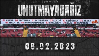 Galatasaray, Fenerbahçe ve Beşiktaş kulüpleri, 6 Şubat 2023'teki Kahramanmaraş merkezli