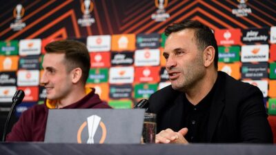 Galatasaray Teknik Direktörü Okan Buruk, UEFA Avrupa Ligi'nde yarın deplasmanda