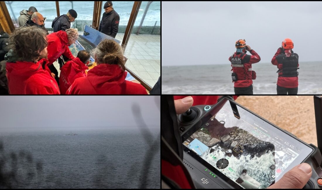 Marmara Denizi'nde, İmralı Adası'nın güneybatısında Bursa'nın Karacabey ilçesi açıklarında su