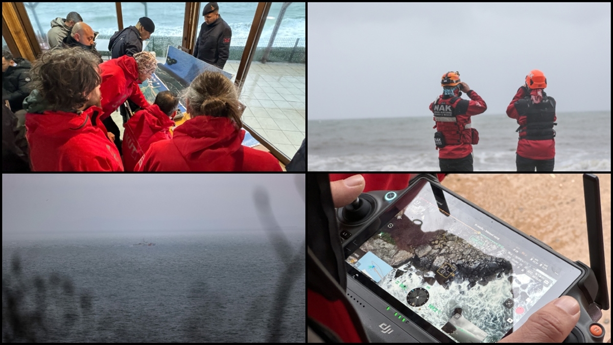 Marmara Denizi'nde, İmralı Adası'nın güneybatısında Bursa'nın Karacabey ilçesi açıklarında su
