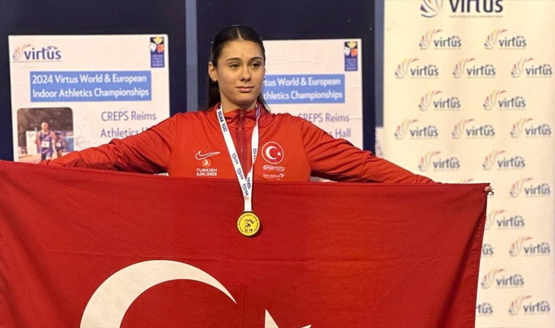2024 Virtus Dünya Salon Atletizm Şampiyonası'nda yarışan özel sporcu Aysel