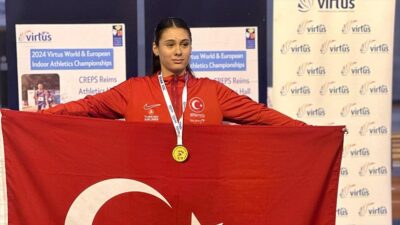 2024 Virtus Dünya Salon Atletizm Şampiyonası'nda yarışan özel sporcu Aysel