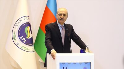 Türkiye Büyük Millet Meclisi (TBMM) Başkanı Numan Kurtulmuş, Lahey'de İsrail'e