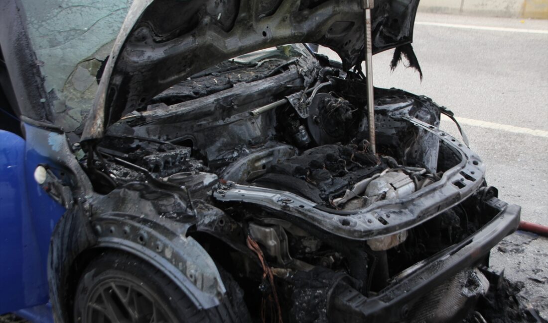 ANTALYA (AA) – Antalya'nın Serik ilçesinde seyir halindeki otomobilde çıkan
