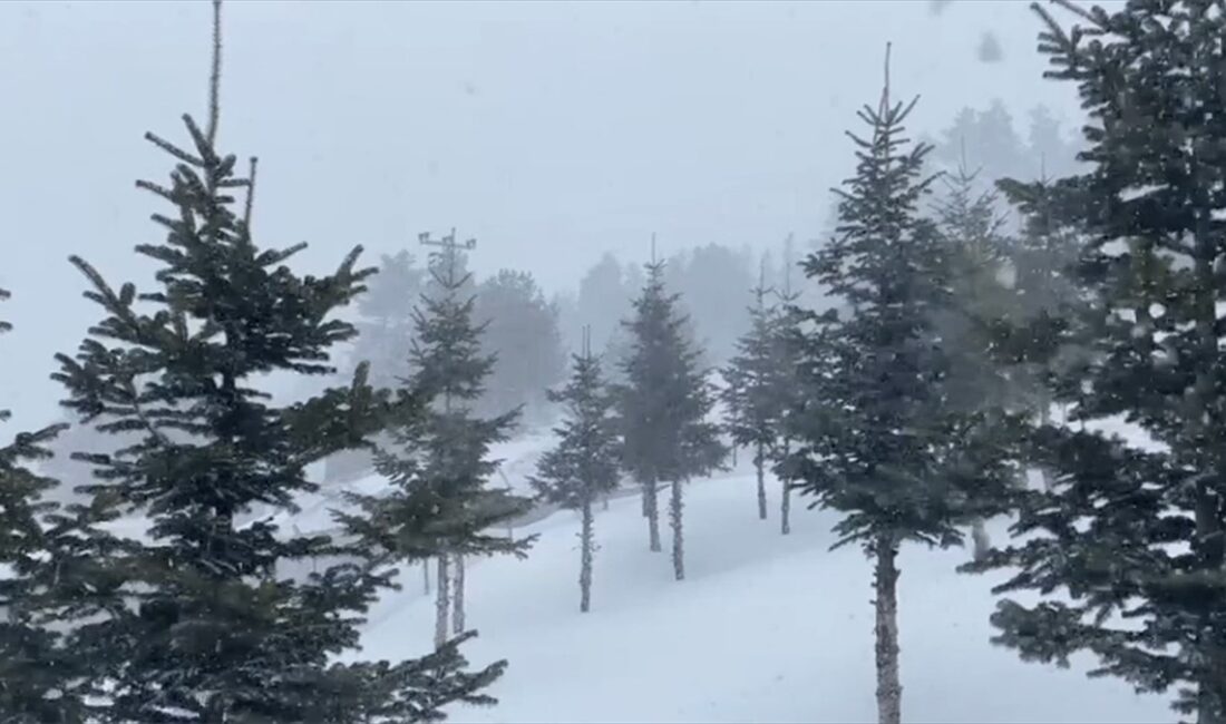 Bolu'nun yüksek kesimlerinde kar etkili oldu.