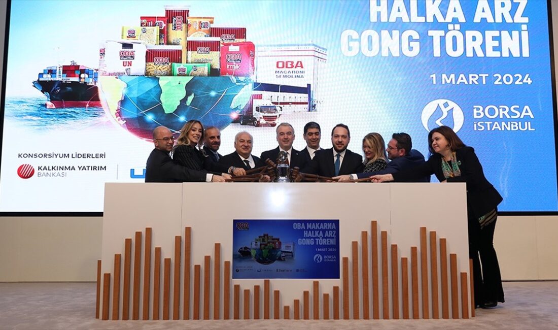 Oba Makarna, bugün düzenlenen gong töreninin ardından Borsa İstanbul'da işlem