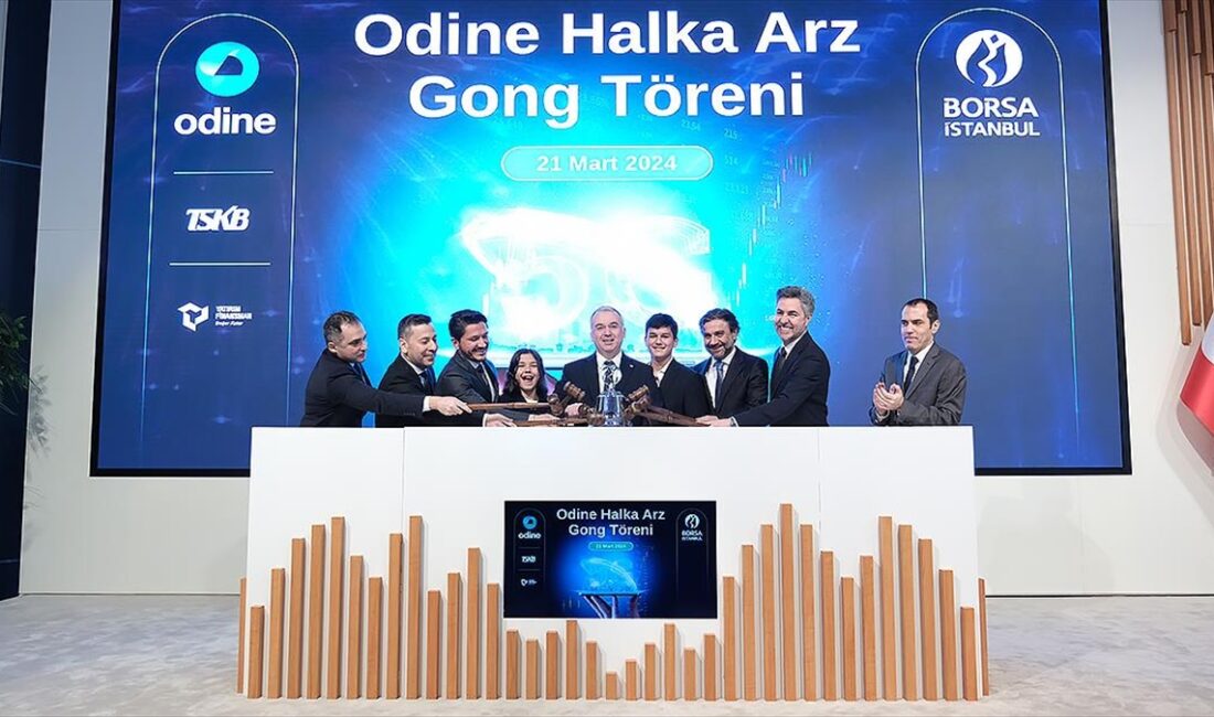 Odine, bugün düzenlenen gong töreninin ardından Borsa İstanbul'da işlem görmeye