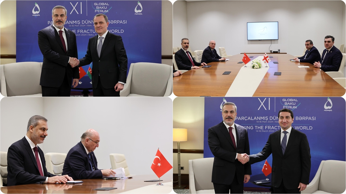 Dışişleri Bakanı Hakan Fidan, Bakü'de, Azerbaycan Dışişleri Bakanı Ceyhun Bayramov