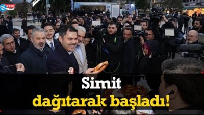 AK Partili İBB adayı Murat Kurum çorba ve simit dağıttı.