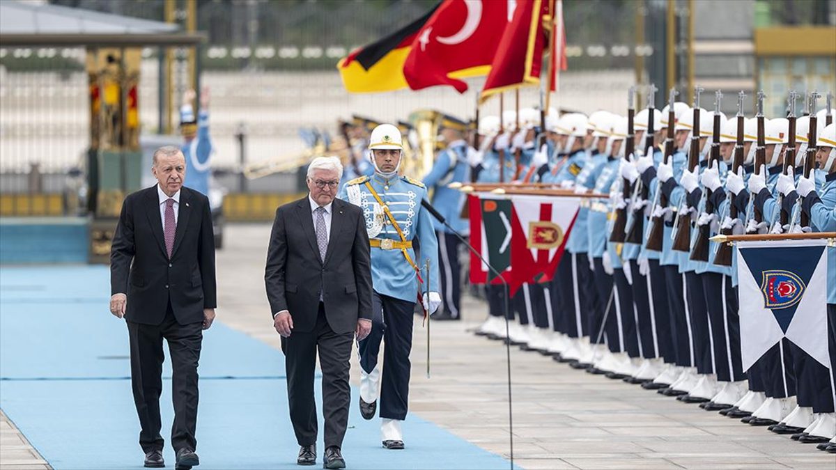 Cumhurbaşkanı Recep Tayyip Erdoğan, Almanya Federal Cumhuriyeti Cumhurbaşkanı Frank-Walter Steinmeier'i