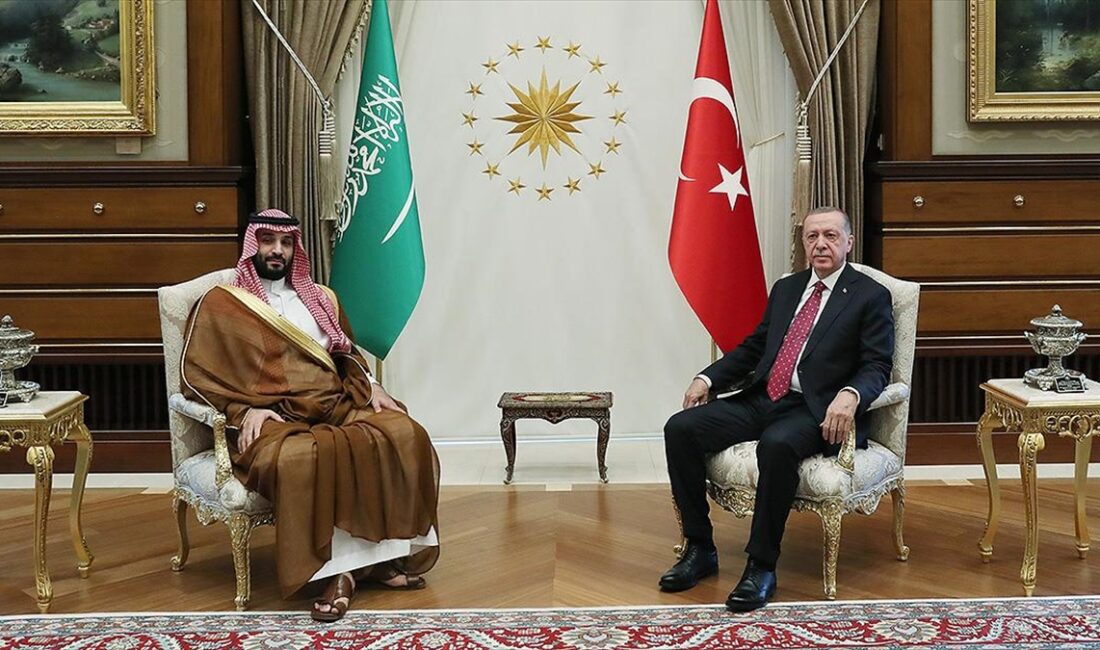 Cumhurbaşkanı Recep Tayyip Erdoğan, Suudi Arabistan Veliaht Prensi Selman ile