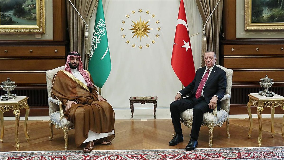 Cumhurbaşkanı Recep Tayyip Erdoğan, Suudi Arabistan Veliaht Prensi Selman ile