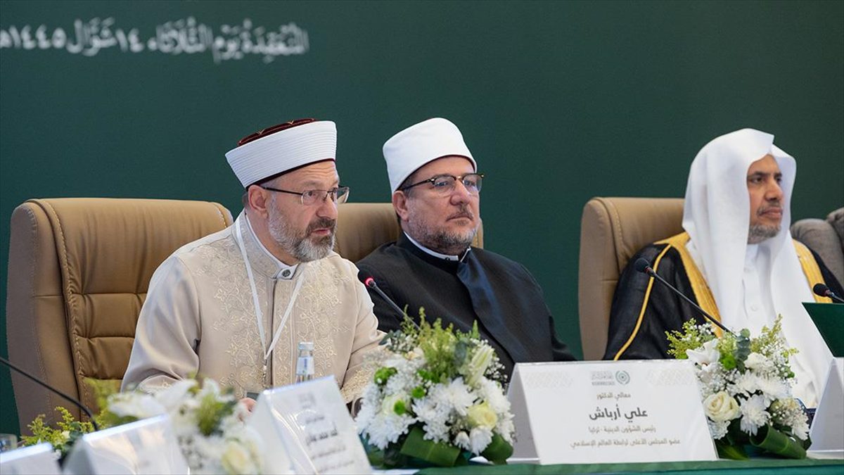Diyanet İşleri Başkanı Ali Erbaş, "Müslüman devletlerin başta Filistin ve