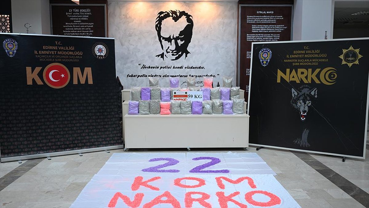 EDIRNE (AA) – İl Emniyet Müdürlüğü Narkotik Suçlarla Mücadele ile