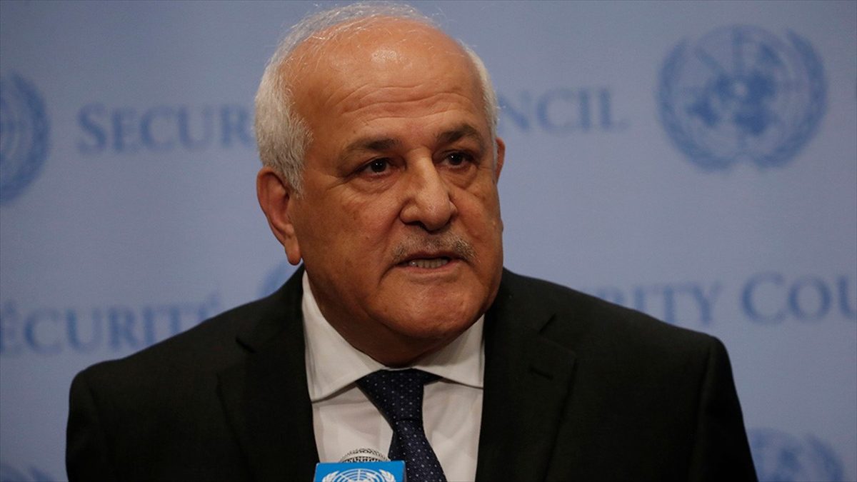 Filistin'in Birleşmiş Milletler (BM) Daimi Gözlemcisi Riyad Mansur, Filistin'in BM'ye