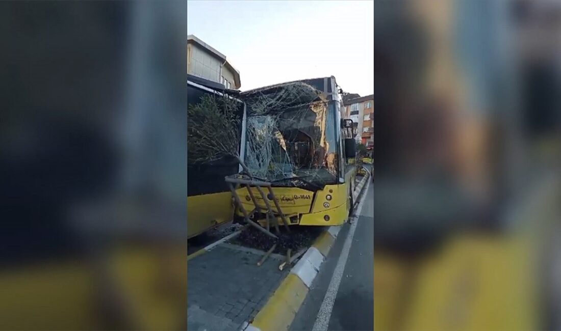 İSTANBUL (AA) – Merkez Mahallesi’ndeki durak peronlara yanaşan ve içinde