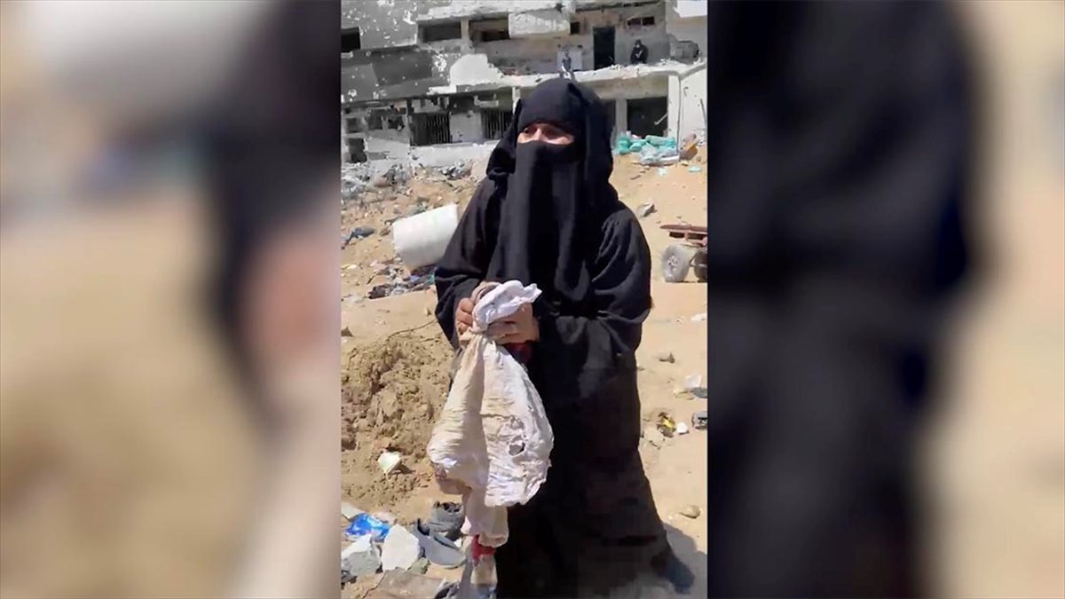 Filistinli kadın, İsrail ordusunun Şifa Hastanesi'ne baskın yapıp uzun bir