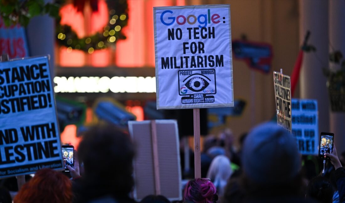 Google'ın, New York ve California'daki ofislerinde firma ile İsrail arasında