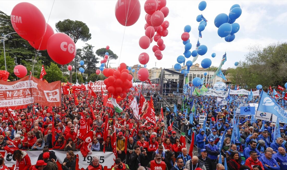 ROMA (AA) – Ülkenin büyük işçi sendikalarından İtalya Genel İş
