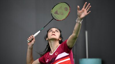 Almanya'da düzenlenen 2024 Avrupa Badminton Şampiyonası'nda tek kadınlarda yarı finale