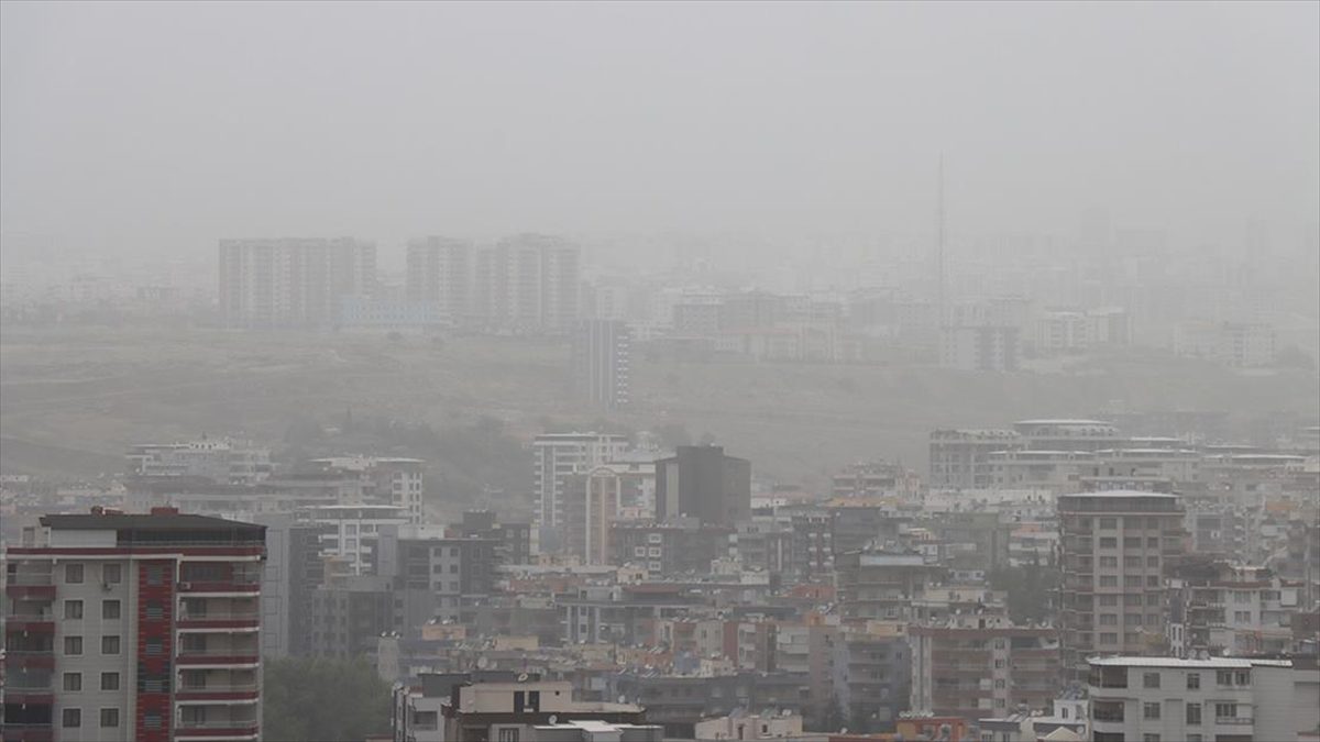 Şanlıurfa'da toz taşınımı hayatı olumsuz etkiledi.