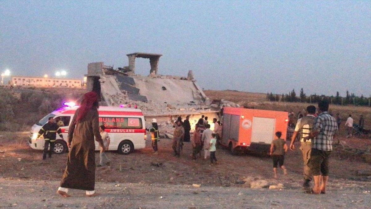 HALAB (AA) – Kilis’in Elbeyli ilçesinin karşısında bulunan beldenin kuzeyindeki