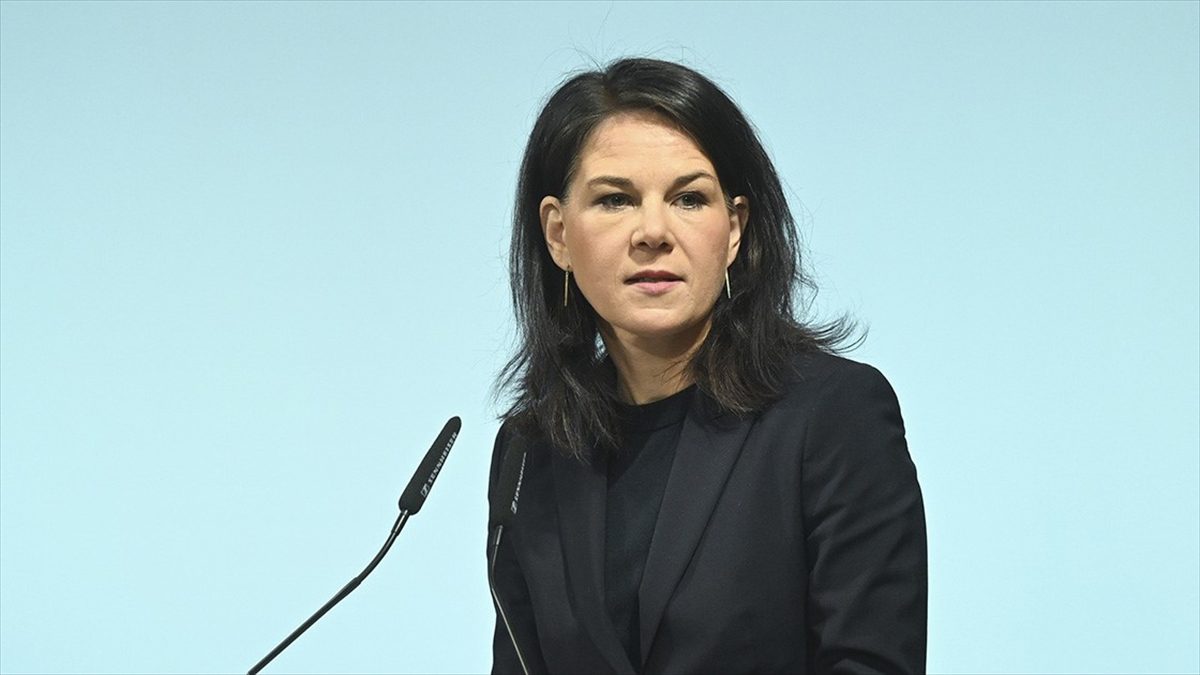Almanya Dışişleri Bakanı Annalena Baerbock'un Berlin'de düzenlenen bir etkinlikte Alman