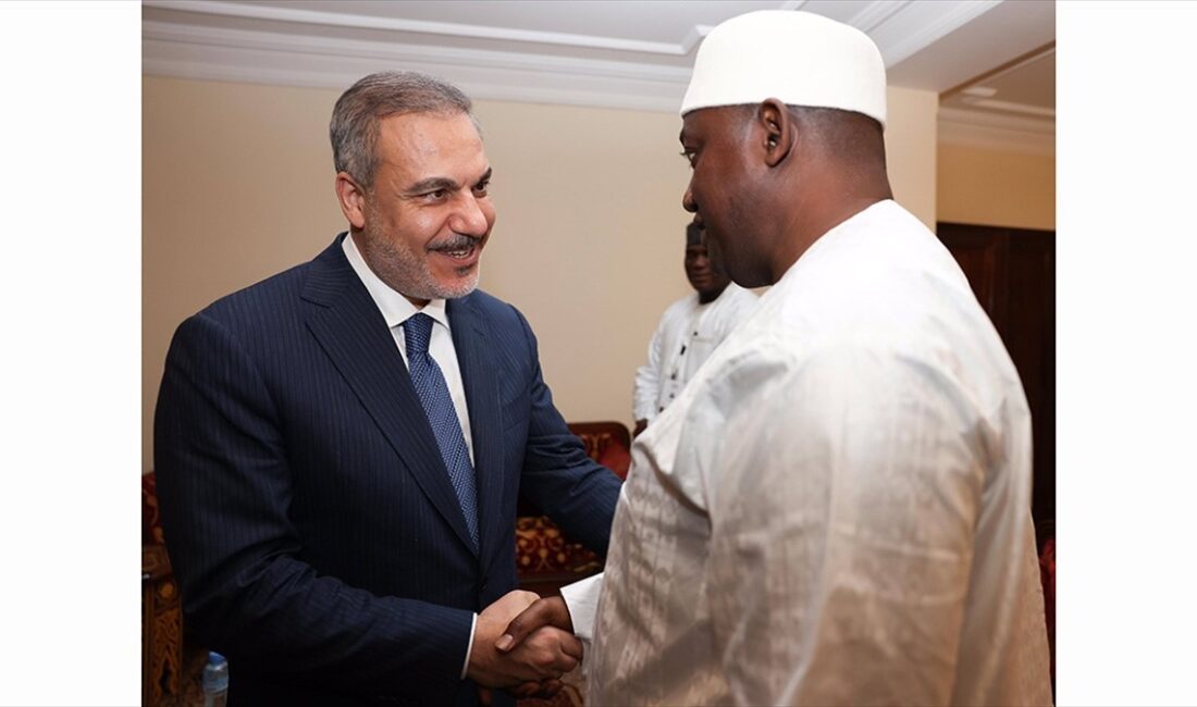 Dışişleri Bakanı Hakan Fidan, Gambiya Cumhurbaşkanı Adama Barrow tarafından kabul