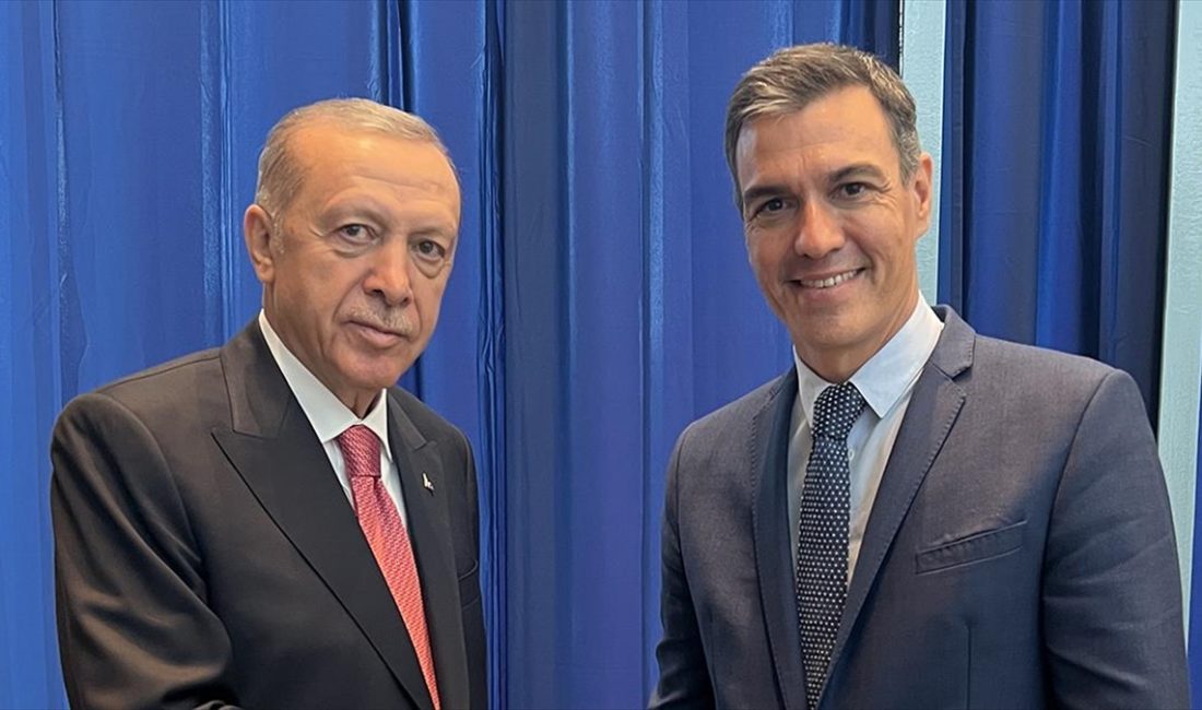 İspanya Başbakanı Pedro Sanchez, Cumhurbaşkanı Recep Tayyip Erdoğan ile yaptığı