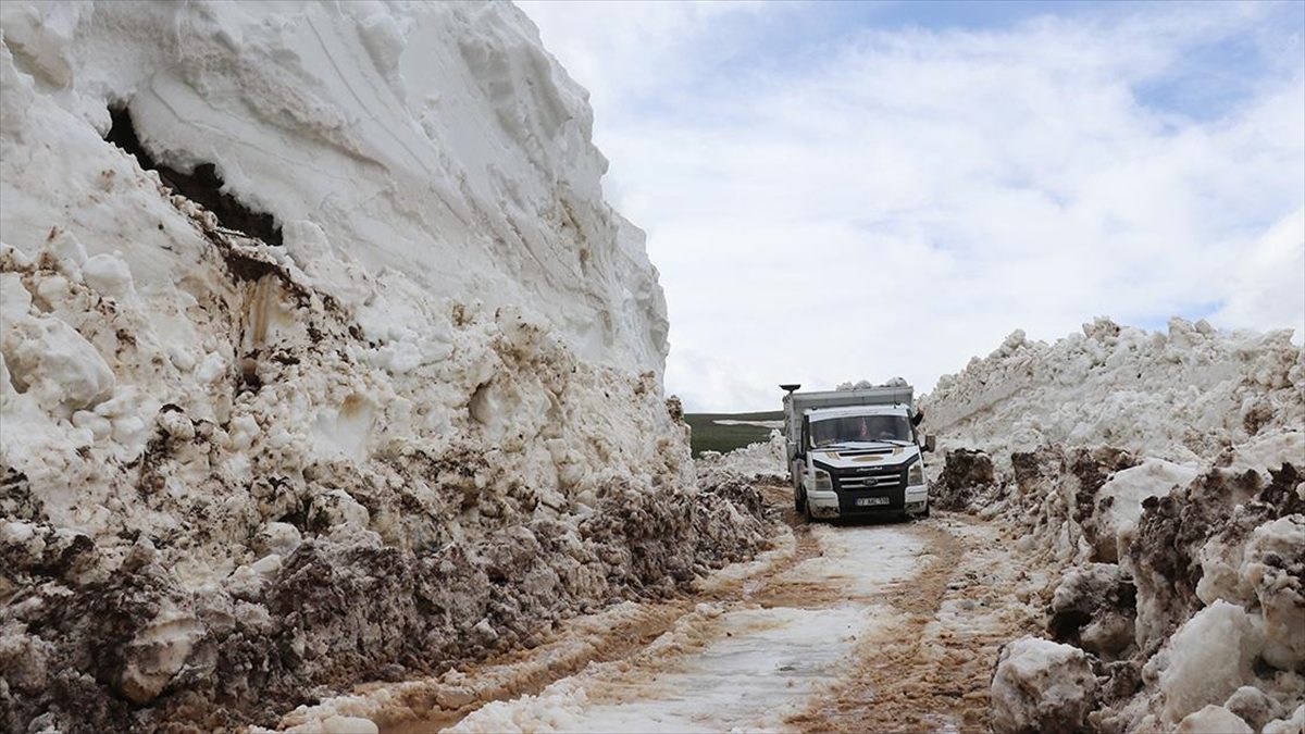 Ağrı'nın Taşlıçay ilçesinde zorlu coğrafya şartları nedeniyle kışın ulaşımın sağlanamadığı