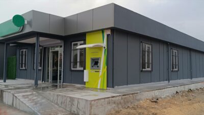 İSTANBUL (AA) – Karmod, deprem bölgesinde hafif çelik yapıdan banka