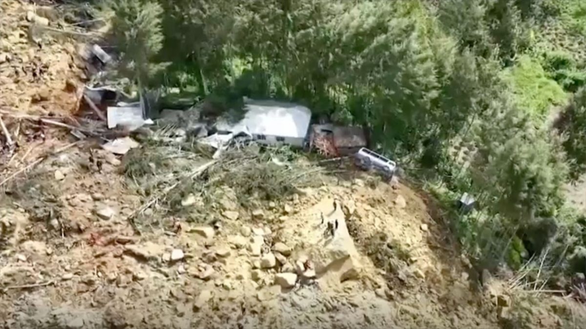 Güney Pasifik ülkesi Papua Yeni Gine'de meydana gelen toprak kaymasında