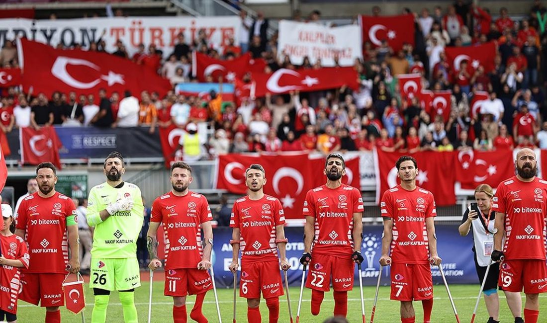 2024 Avrupa Ampute Futbol Şampiyonası'nın finalinde İspanya'yı 3-0 yenen Türkiye,