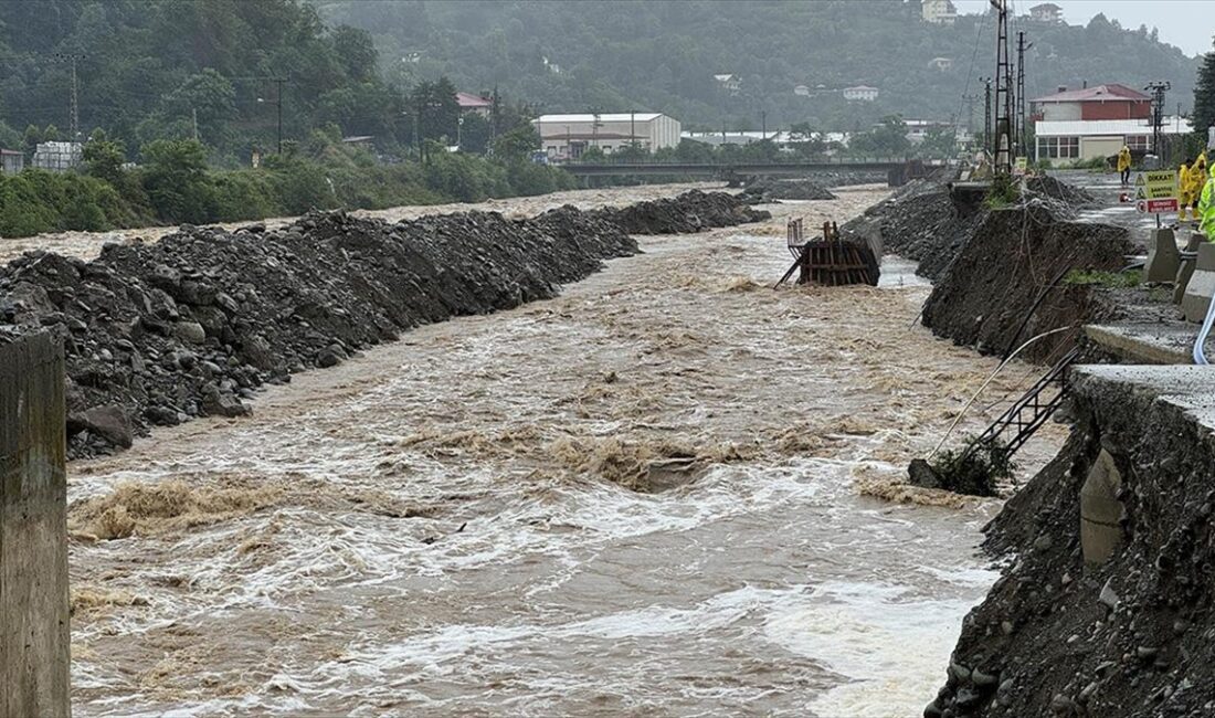 Arhavi'de su baskınları, Hopa'da ise heyelan meydana geldi.