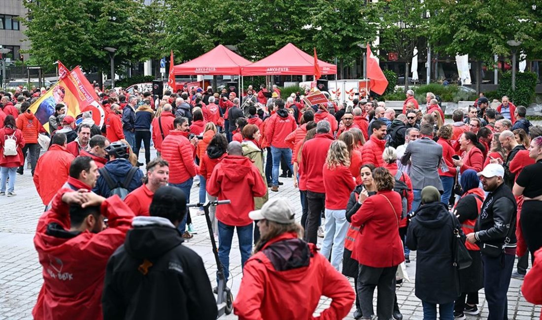 Avrupa Birliği'nin (AB) kamu harcamalarını azaltma politikalarına karşı Belçika'nın başkenti
