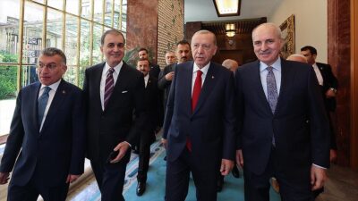 Cumhurbaşkanı Recep Tayyip Erdoğan, TBMM Başkanı Numan Kurtulmuş'u ziyaret etti.