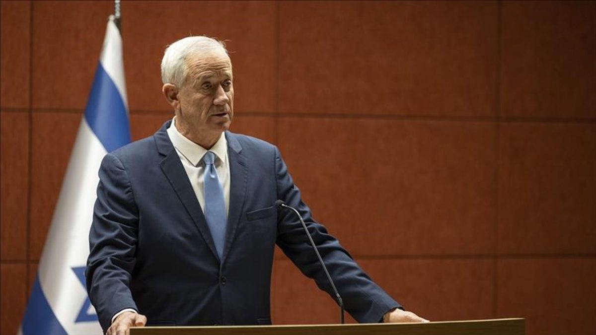 KUDÜS (AA) – Gantz, düzenlediği basın toplantısında, “Hükümetten üzülerek resmi