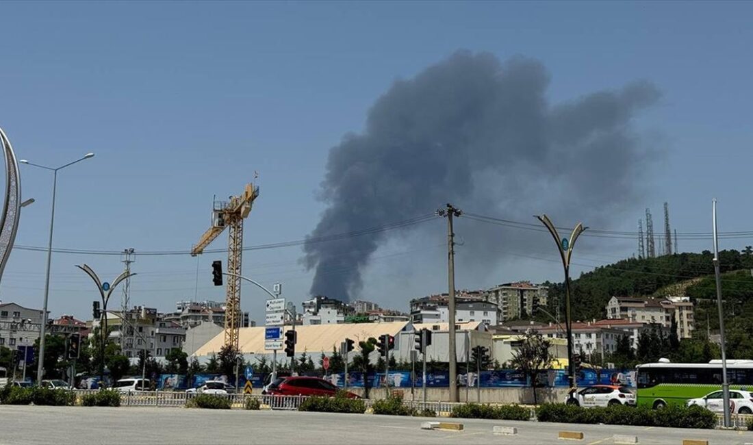 KOCAELİ (AA) – Balçık Mahallesi Organize Caddesi’ndeki bir palet fabrikasında