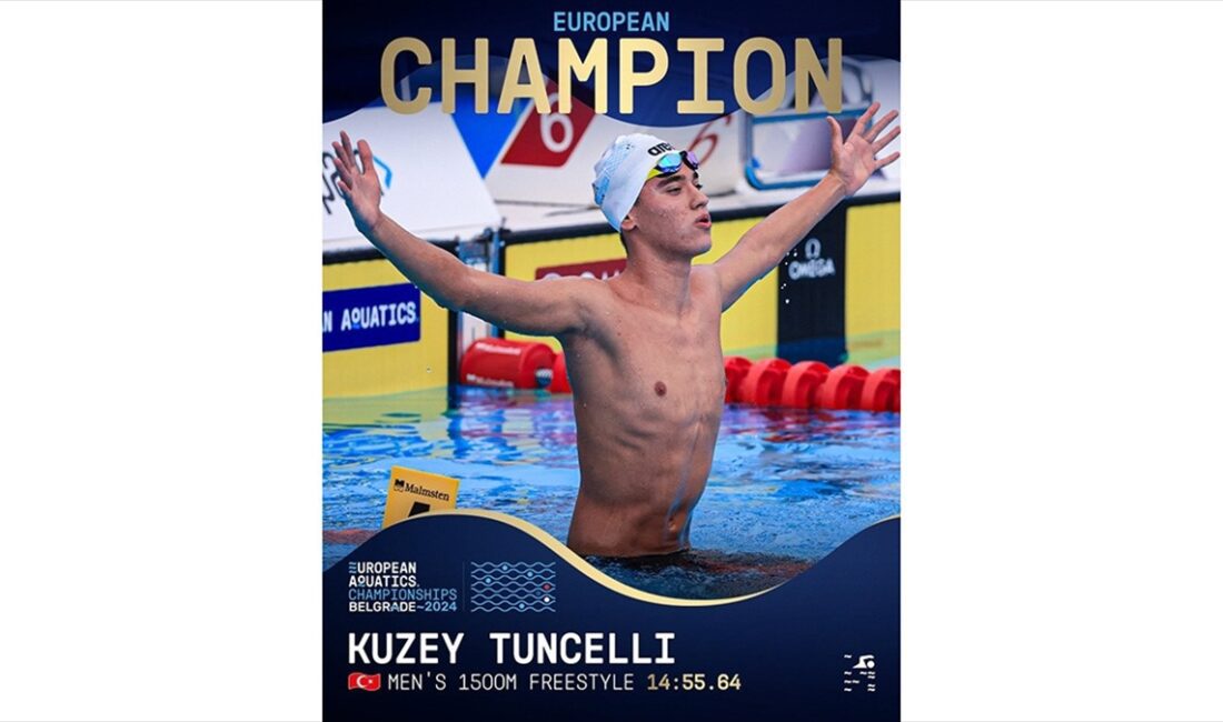 Sırbistan'da devam eden Su Sporları Avrupa Şampiyonası'nda milli yüzücü Kuzey